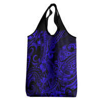 Hawaii Shark Grocery Bag Polynesian Pattern Navy Blue Version LT01 - Polynesian Pride