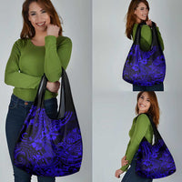 Hawaii Shark Grocery Bag Polynesian Pattern Navy Blue Version LT01 - Polynesian Pride