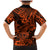 Hawaii Shark Family Matching Mermaid Dress and Hawaiian Shirt Polynesian Pattern Orange Version LT01 - Polynesian Pride