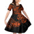 Hawaii Shark Family Matching Mermaid Dress and Hawaiian Shirt Polynesian Pattern Orange Version LT01 Daughter's Dress Orange - Polynesian Pride