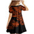 Hawaii Shark Family Matching Mermaid Dress and Hawaiian Shirt Polynesian Pattern Orange Version LT01 - Polynesian Pride