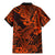 Hawaii Shark Family Matching Mermaid Dress and Hawaiian Shirt Polynesian Pattern Orange Version LT01 - Polynesian Pride