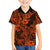 Hawaii Shark Family Matching Off Shoulder Short Dress and Hawaiian Shirt Polynesian Pattern Orange Version LT01 Son's Shirt Orange - Polynesian Pride