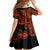 Hawaii Shark Family Matching Puletasi Dress and Hawaiian Shirt Polynesian Pattern Orange Version LT01 - Polynesian Pride