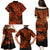 Hawaii Shark Family Matching Puletasi Dress and Hawaiian Shirt Polynesian Pattern Orange Version LT01 - Polynesian Pride