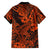 Hawaii Shark Family Matching Puletasi Dress and Hawaiian Shirt Polynesian Pattern Orange Version LT01 - Polynesian Pride