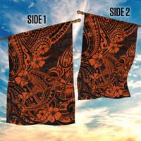 Hawaii Shark Garden Flag Polynesian Pattern Orange Version LT01 - Polynesian Pride