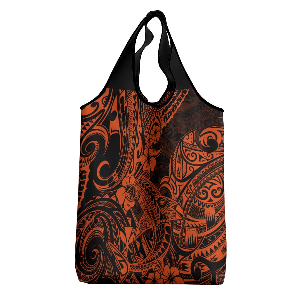 Hawaii Shark Grocery Bag Polynesian Pattern Orange Version LT01 - Polynesian Pride