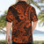 Hawaii Shark Hawaiian Shirt Polynesian Pattern Orange Version LT01 - Polynesian Pride