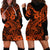 Hawaii Shark Hoodie Dress Polynesian Pattern Orange Version LT01 - Polynesian Pride