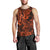 Hawaii Shark Men Tank Top Polynesian Pattern Orange Version LT01 - Polynesian Pride