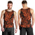 Hawaii Shark Men Tank Top Polynesian Pattern Orange Version LT01 - Polynesian Pride