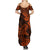 Hawaii Shark Summer Maxi Dress Polynesian Pattern Orange Version LT01 - Polynesian Pride