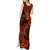 Hawaii Shark Tank Maxi Dress Polynesian Pattern Orange Version LT01 - Polynesian Pride