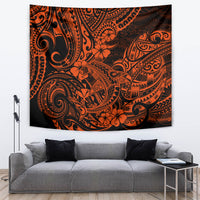Hawaii Shark Tapestry Polynesian Pattern Orange Version LT01 - Polynesian Pride