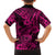 Hawaii Shark Family Matching Long Sleeve Bodycon Dress and Hawaiian Shirt Polynesian Pattern Pink Version LT01 - Polynesian Pride