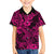 Hawaii Shark Family Matching Off Shoulder Short Dress and Hawaiian Shirt Polynesian Pattern Pink Version LT01 Son's Shirt Pink - Polynesian Pride