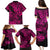 Hawaii Shark Family Matching Puletasi Dress and Hawaiian Shirt Polynesian Pattern Pink Version LT01 - Polynesian Pride