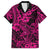 Hawaii Shark Family Matching Puletasi Dress and Hawaiian Shirt Polynesian Pattern Pink Version LT01 Dad's Shirt - Short Sleeve Pink - Polynesian Pride