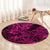 Hawaii Shark Round Carpet Polynesian Pattern Pink Version LT01 - Polynesian Pride