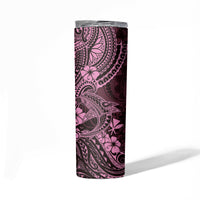 Hawaii Shark Skinny Tumbler Polynesian Pattern Pink Version LT01 - Polynesian Pride