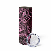 Hawaii Shark Skinny Tumbler Polynesian Pattern Pink Version LT01 - Polynesian Pride