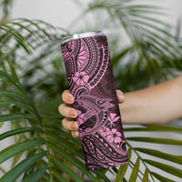 Hawaii Shark Skinny Tumbler Polynesian Pattern Pink Version LT01 - Polynesian Pride