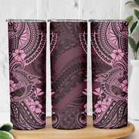 Hawaii Shark Skinny Tumbler Polynesian Pattern Pink Version LT01 - Polynesian Pride