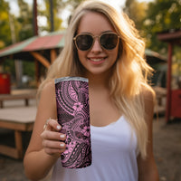 Hawaii Shark Skinny Tumbler Polynesian Pattern Pink Version LT01 - Polynesian Pride