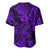 Hawaii Shark Baseball Jersey Polynesian Pattern Purple Version LT01 - Polynesian Pride