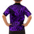 Hawaii Shark Family Matching Off Shoulder Long Sleeve Dress and Hawaiian Shirt Polynesian Pattern Purple Version LT01 - Polynesian Pride