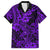 Hawaii Shark Family Matching Off Shoulder Maxi Dress and Hawaiian Shirt Polynesian Pattern Purple Version LT01 Dad's Shirt - Short Sleeve Purple - Polynesian Pride