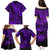 Hawaii Shark Family Matching Puletasi Dress and Hawaiian Shirt Polynesian Pattern Purple Version LT01 - Polynesian Pride