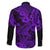 Hawaii Shark Family Matching Puletasi Dress and Hawaiian Shirt Polynesian Pattern Purple Version LT01 - Polynesian Pride