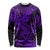 Hawaii Shark Long Sleeve Shirt Polynesian Pattern Purple Version LT01 Unisex Purple - Polynesian Pride