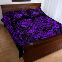 Hawaii Shark Quilt Bed Set Polynesian Pattern Purple Version LT01 - Polynesian Pride