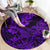 Hawaii Shark Round Carpet Polynesian Pattern Purple Version LT01 - Polynesian Pride