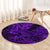 Hawaii Shark Round Carpet Polynesian Pattern Purple Version LT01 - Polynesian Pride