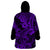 Hawaii Shark Wearable Blanket Hoodie Polynesian Pattern Purple Version LT01 - Polynesian Pride