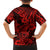 Hawaii Shark Family Matching Off Shoulder Maxi Dress and Hawaiian Shirt Polynesian Pattern Red Version LT01 - Polynesian Pride