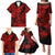 Hawaii Shark Family Matching Puletasi Dress and Hawaiian Shirt Polynesian Pattern Red Version LT01 - Polynesian Pride