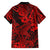 Hawaii Shark Family Matching Puletasi Dress and Hawaiian Shirt Polynesian Pattern Red Version LT01 - Polynesian Pride