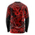 Hawaii Shark Long Sleeve Shirt Polynesian Pattern Red Version LT01 - Polynesian Pride