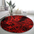 Hawaii Shark Round Carpet Polynesian Pattern Red Version LT01 - Polynesian Pride