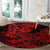 Hawaii Shark Round Carpet Polynesian Pattern Red Version LT01 - Polynesian Pride