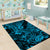 Hawaii Shark Area Rug Polynesian Pattern Sky Blue Version LT01 - Polynesian Pride