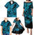 Hawaii Shark Family Matching Puletasi Dress and Hawaiian Shirt Polynesian Pattern Sky Blue Version LT01 - Polynesian Pride