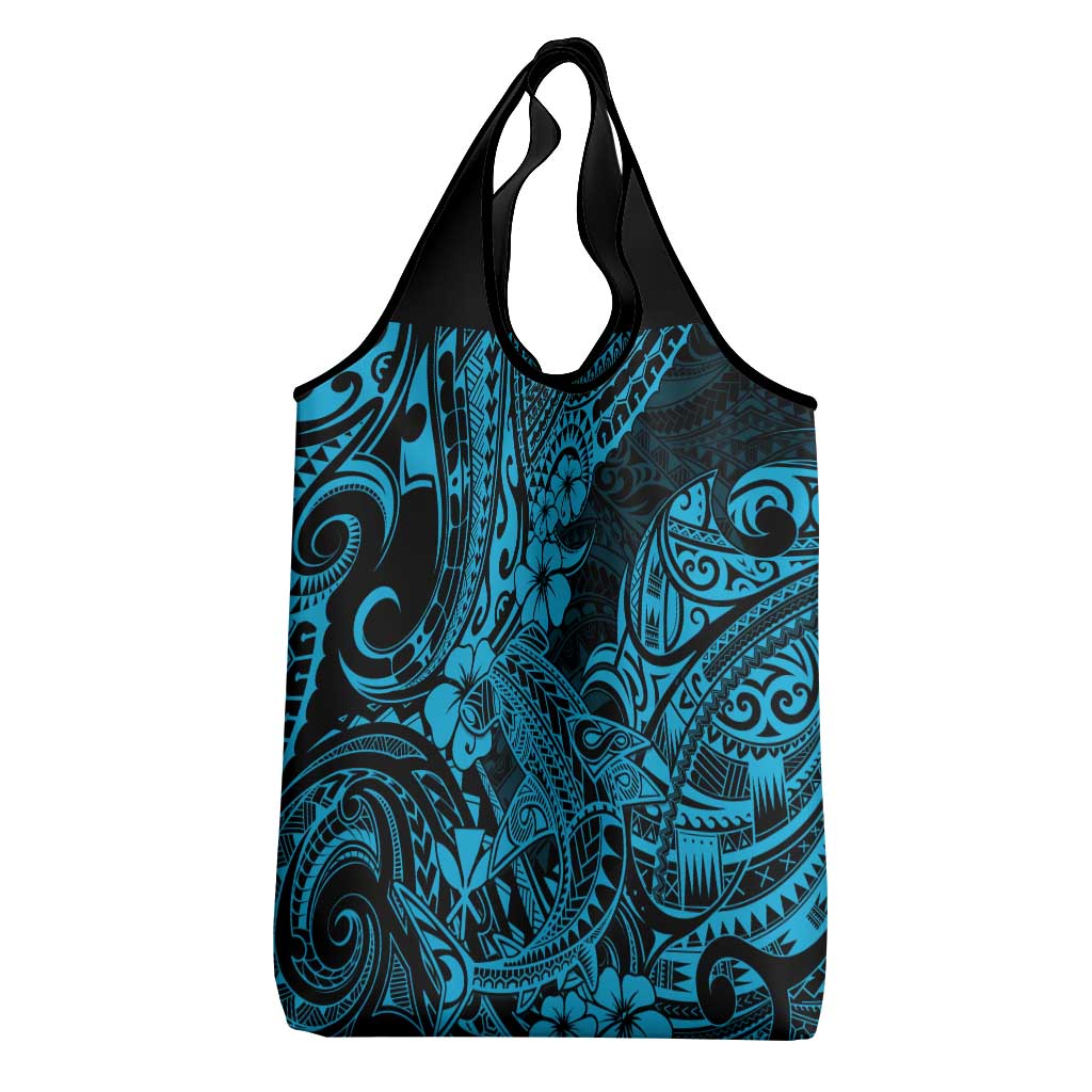 Hawaii Shark Grocery Bag Polynesian Pattern Sky Blue Version LT01 - Polynesian Pride