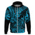 Hawaii Shark Hoodie Polynesian Pattern Sky Blue Version LT01 Zip Hoodie Blue - Polynesian Pride