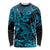 Hawaii Shark Long Sleeve Shirt Polynesian Pattern Sky Blue Version LT01 Unisex Blue - Polynesian Pride